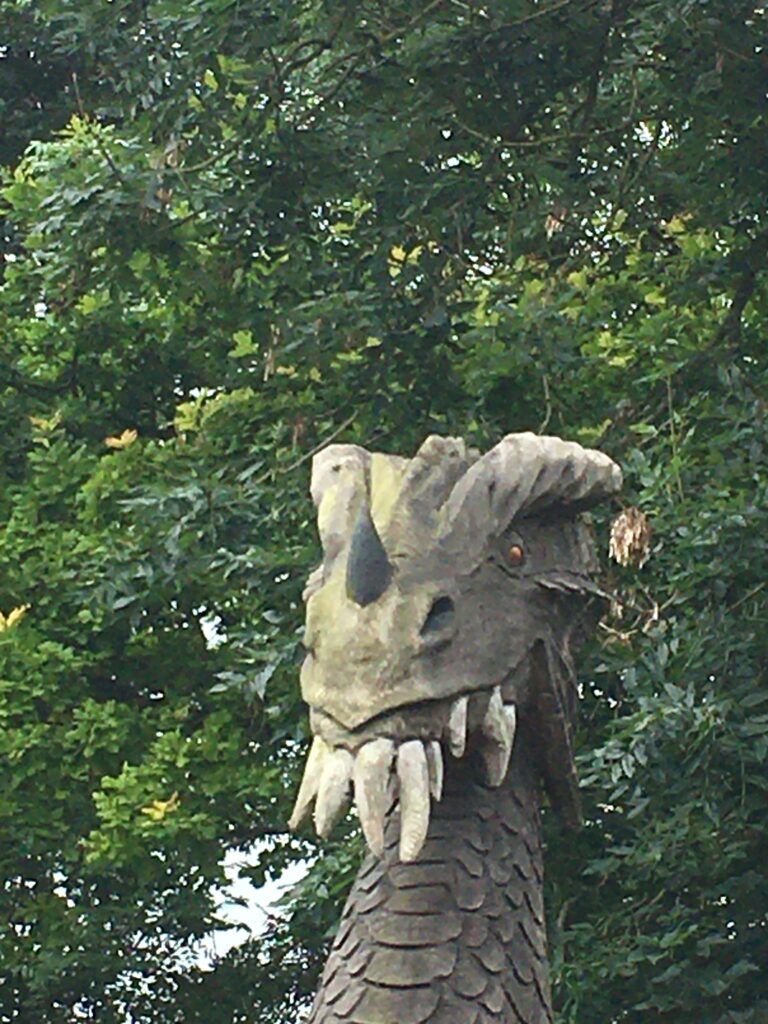Dragon head statue