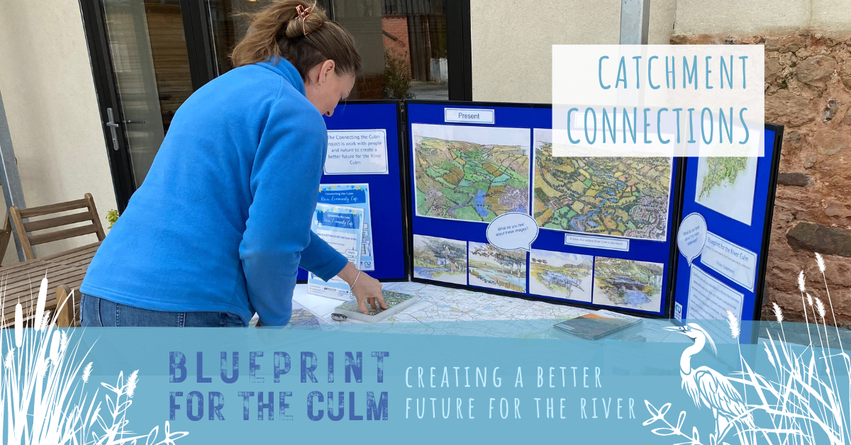 Information stall with a member of the Connecting the Culm team